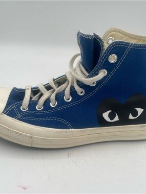 Converse Comme des Garcons Blue High-Top sneakers Heart Eyes Women’s size 10